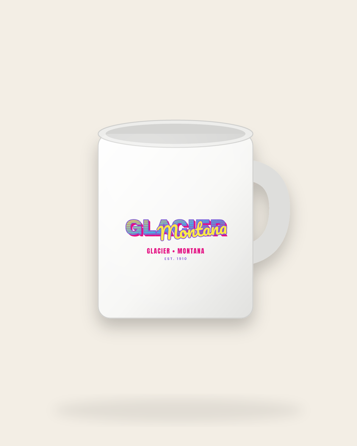 Glacier Music TV Ceramic Mug 11oz in White