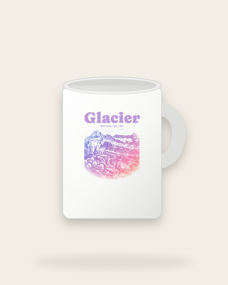 Glacier Logan Pass Goats Ceramic Mug 15oz