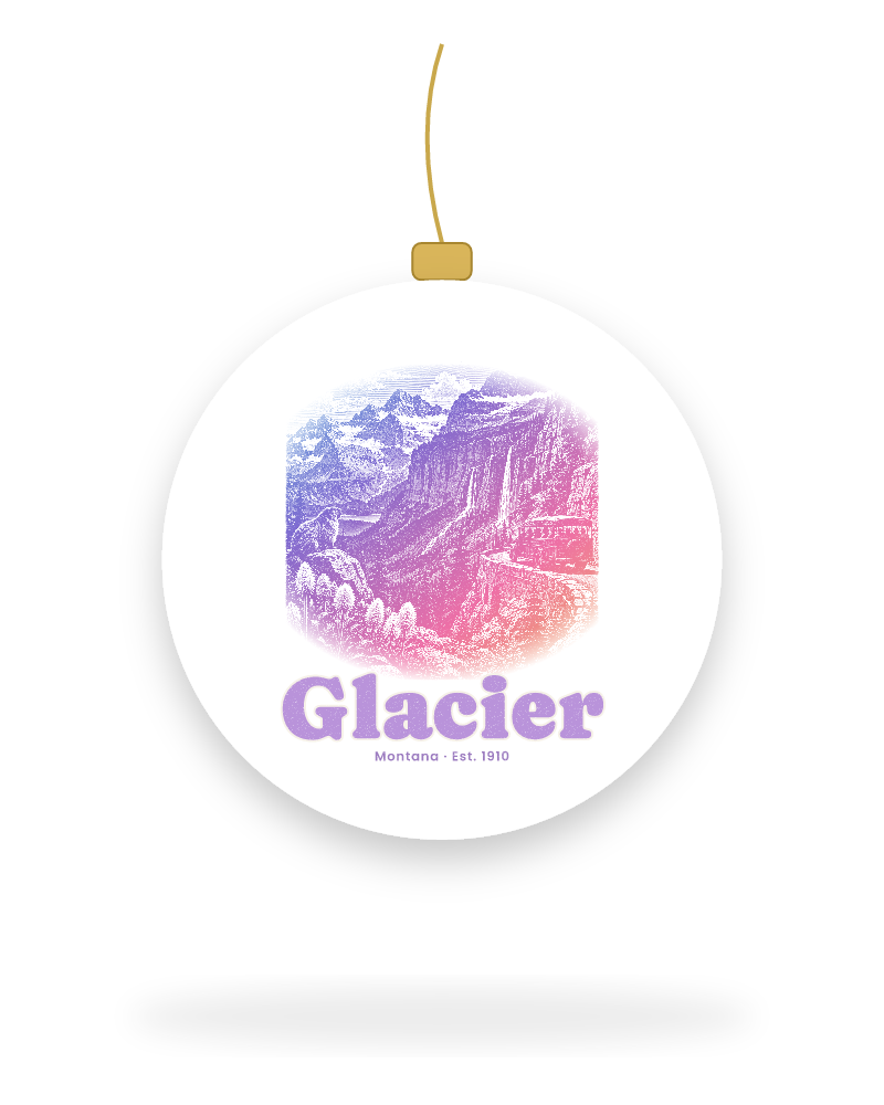 Glacier Going-to-the-Sun Road Ceramic Ornament