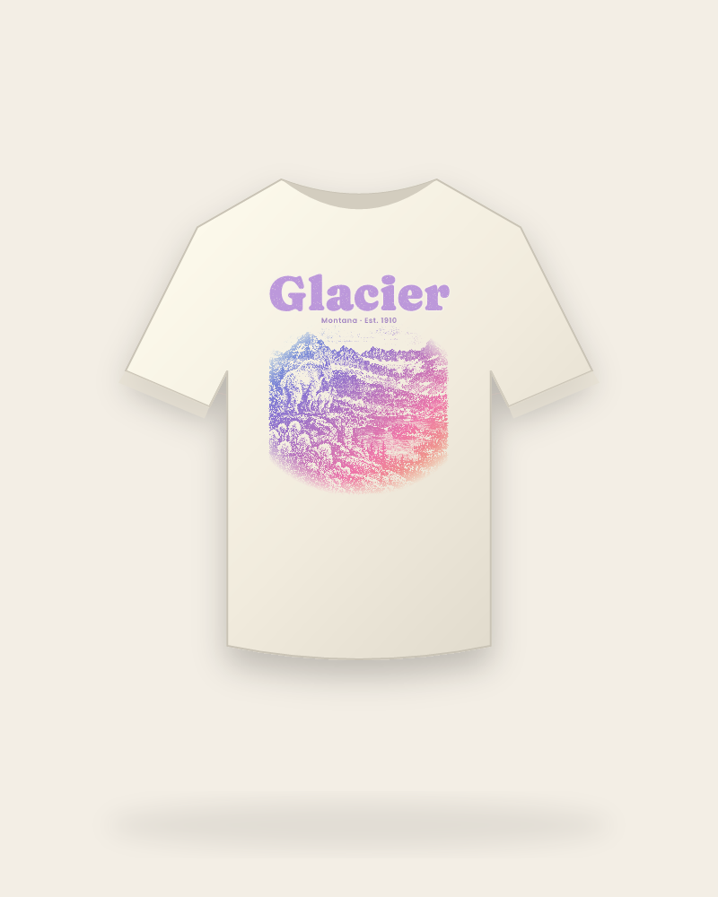 Glacier Logan Pass Goats Vintage Wash Tee