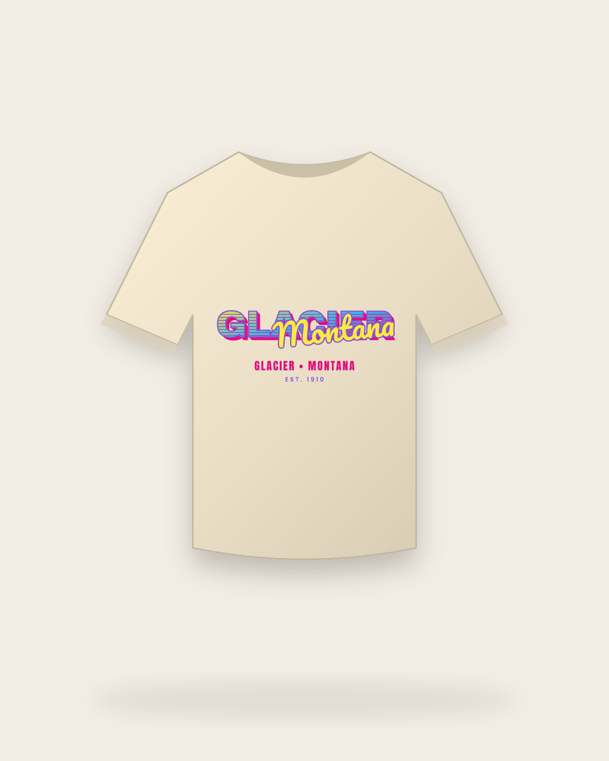 Glacier Music TV Classic Tee in Natural