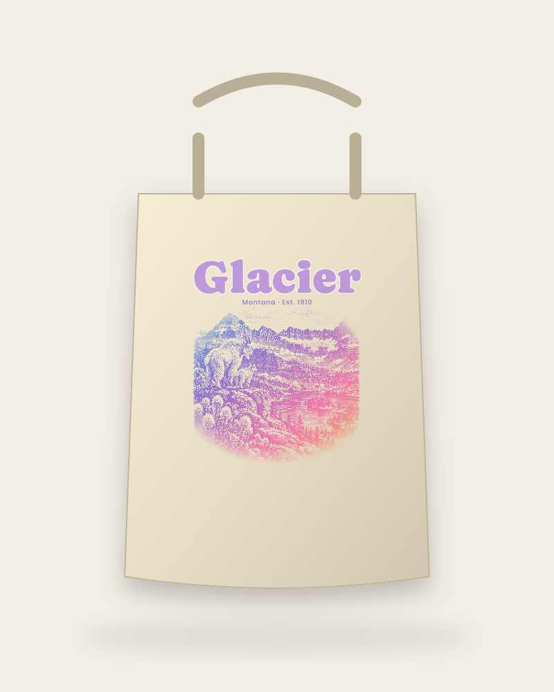 Glacier Logan Pass Goats Canvas Tote