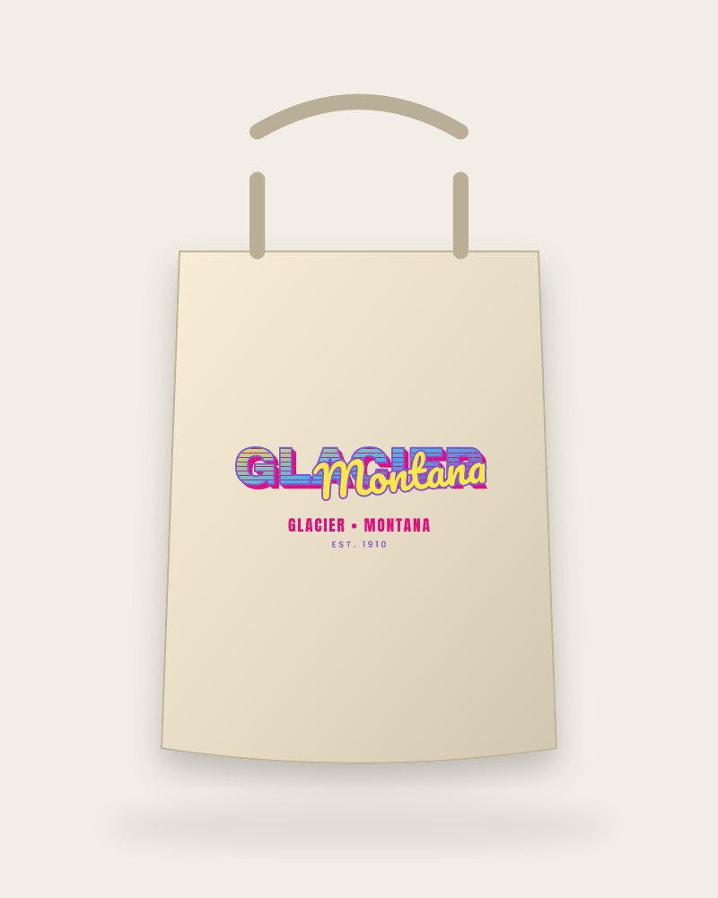 Glacier Music TV Canvas Tote