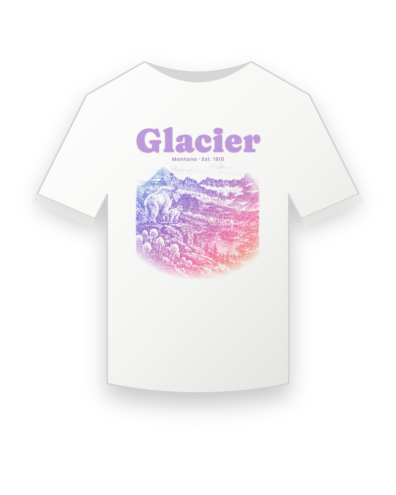 Glacier Logan Pass Goats Youth Tee