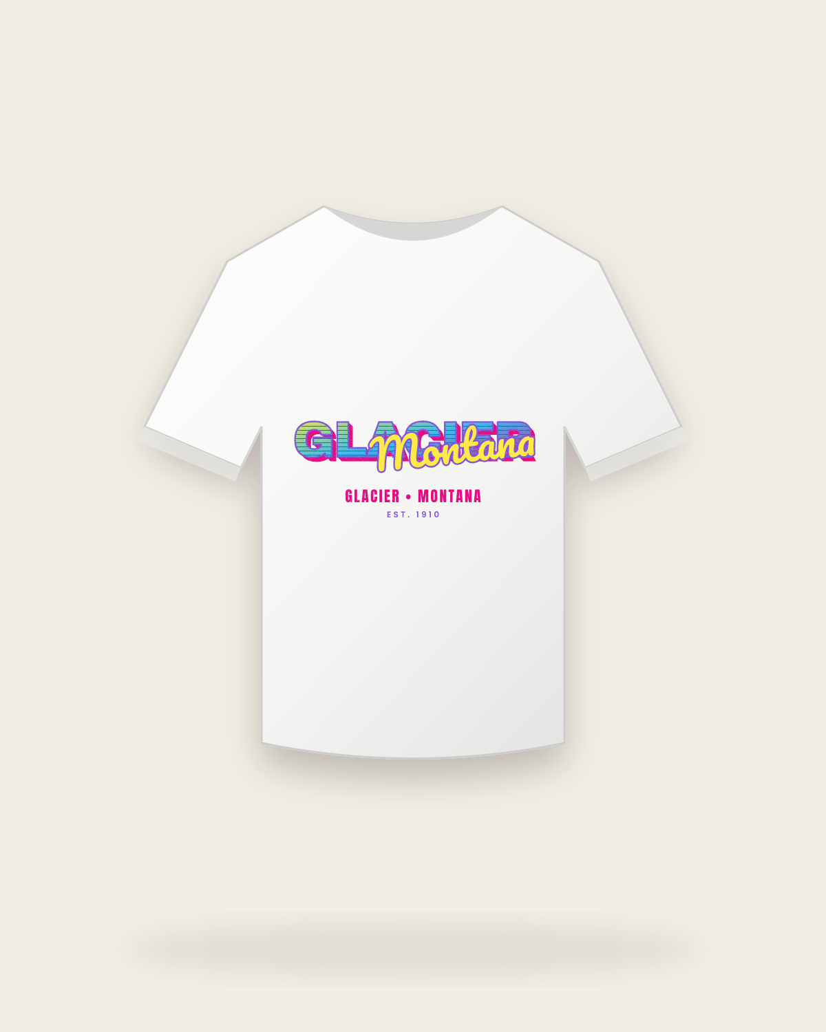Glacier Music TV Youth Tee in White