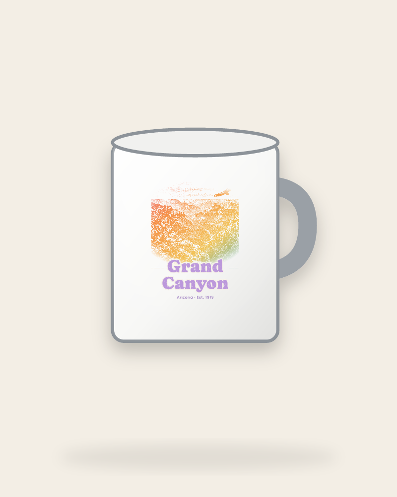 Grand Canyon South Rim Sunrise Enamel Camp Mug