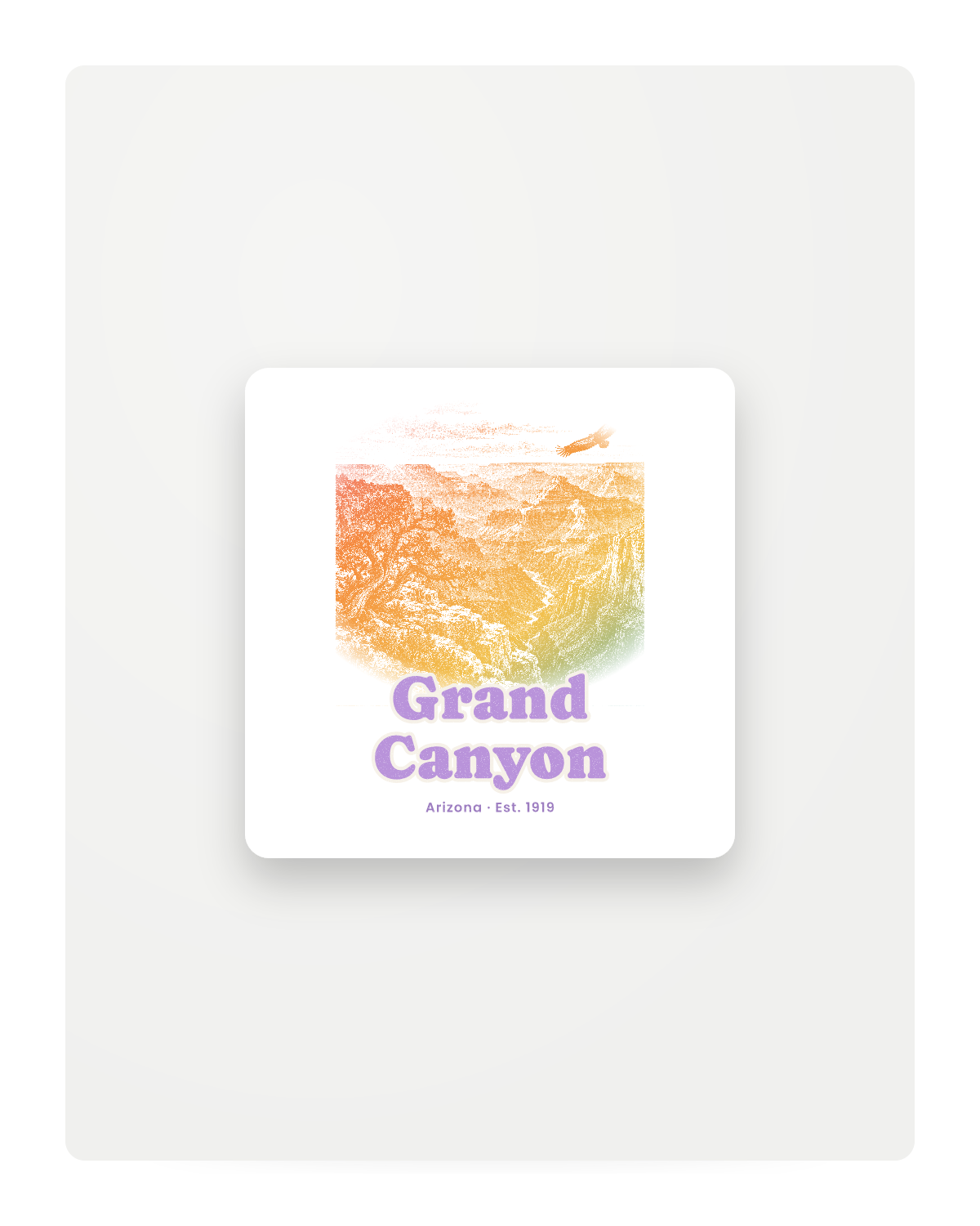 Grand Canyon South Rim Sunrise Fridge Magnet in White