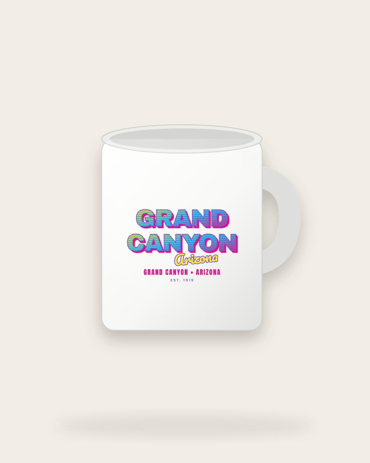 Grand Canyon Music TV Ceramic Mug 11oz in White