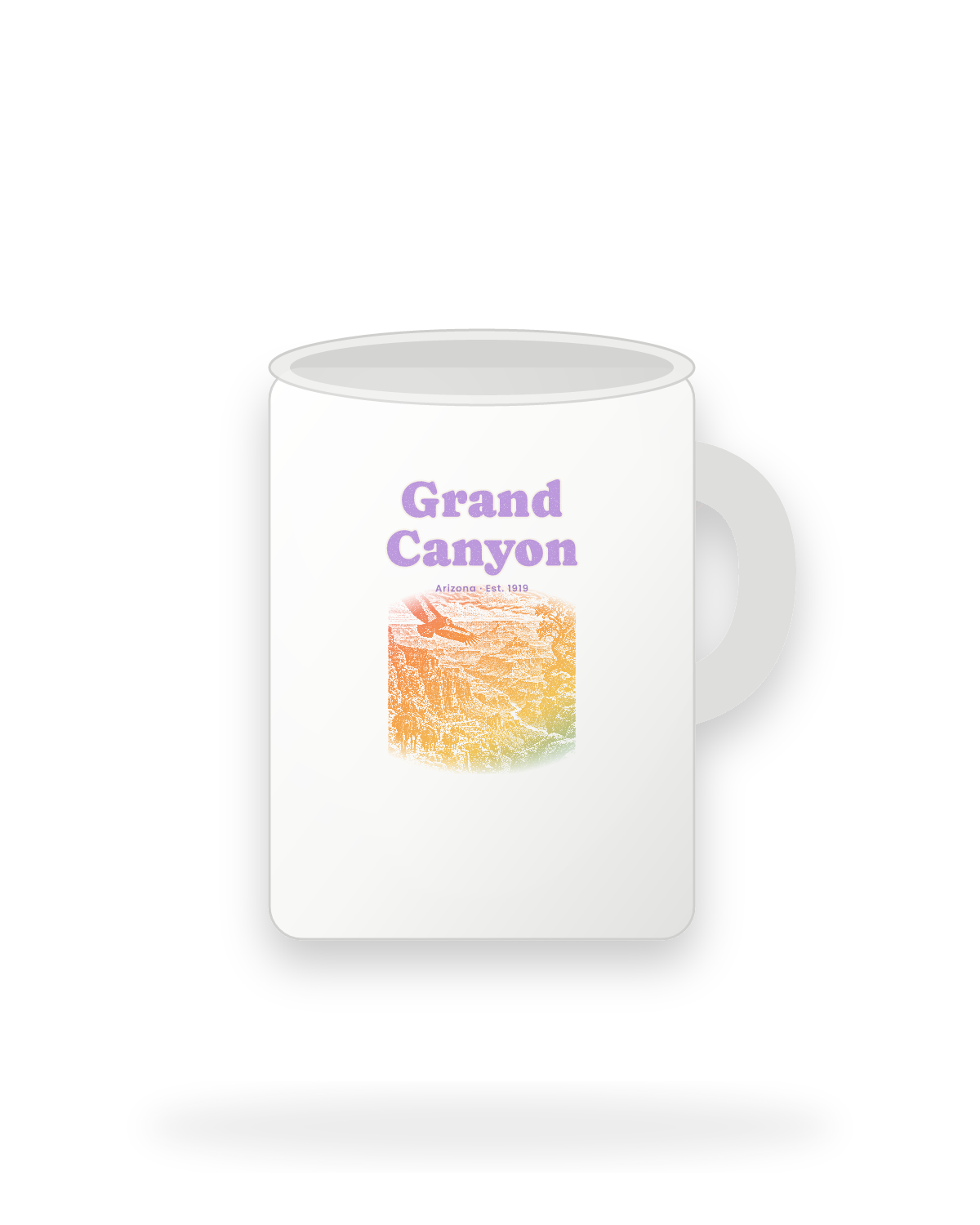 Grand Canyon Bright Angel Mules Ceramic Mug 15oz in White
