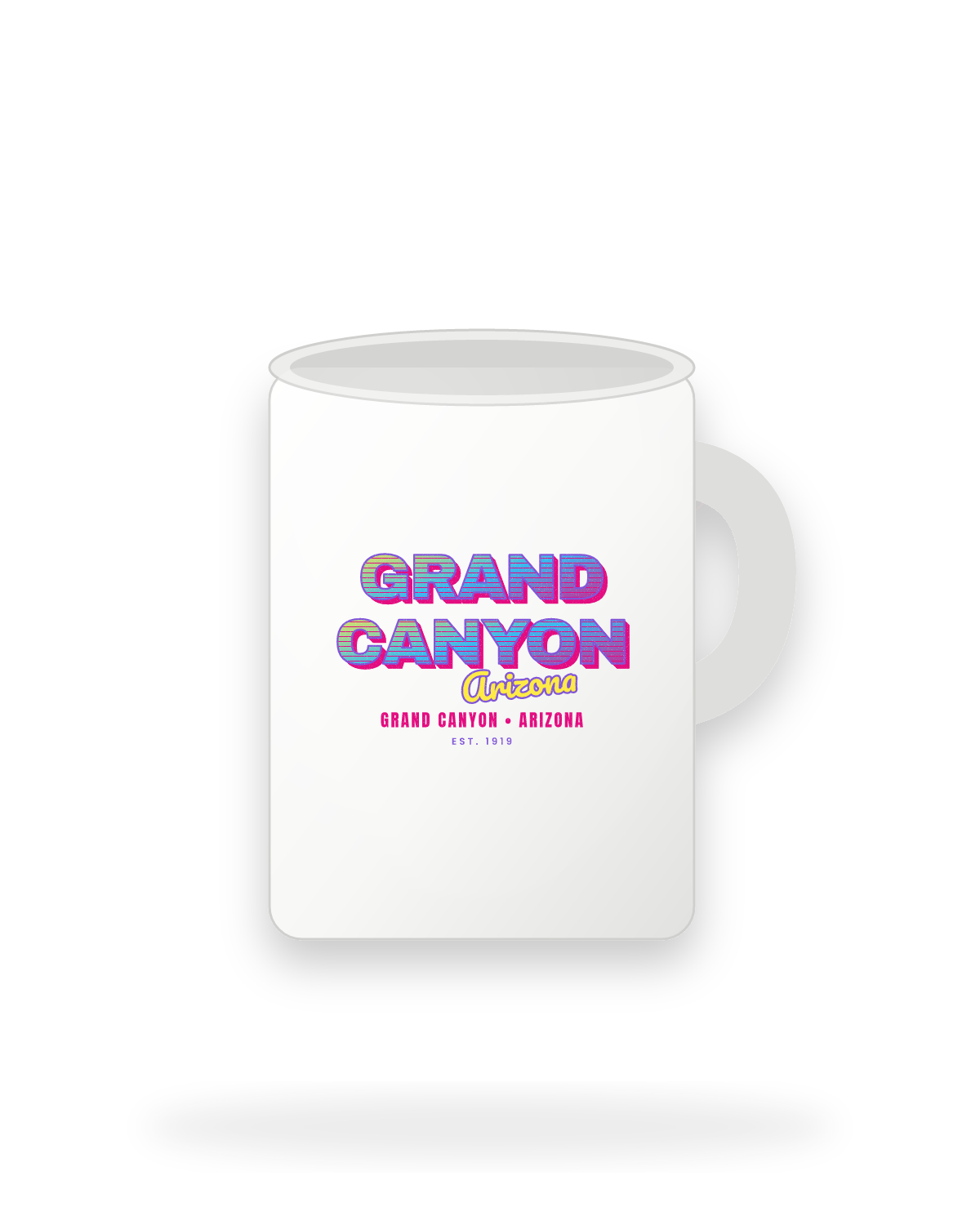Grand Canyon Music TV Ceramic Mug 15oz in White