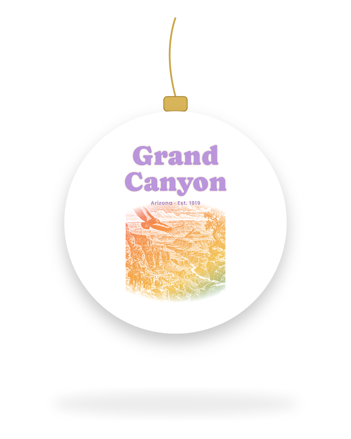 Grand Canyon Bright Angel Mules Ceramic Ornament in White