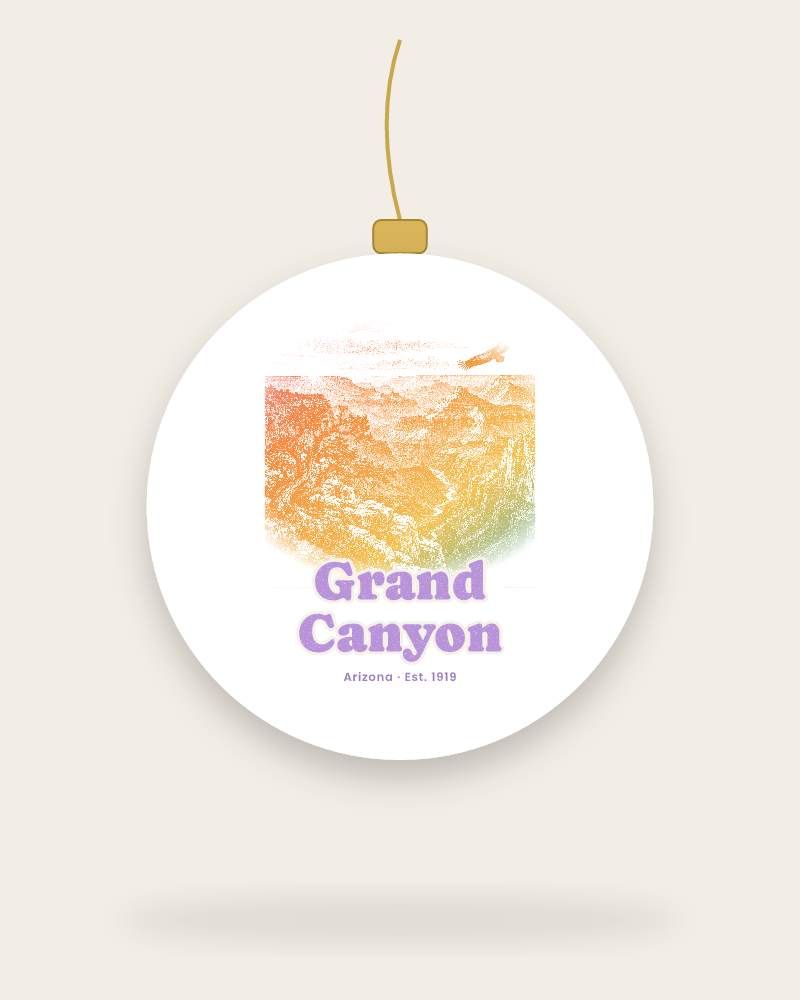 Grand Canyon South Rim Sunrise Ceramic Ornament
