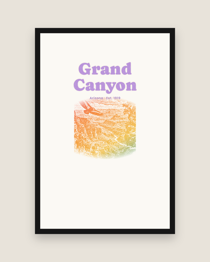 Grand Canyon Bright Angel Mules Matte Poster
