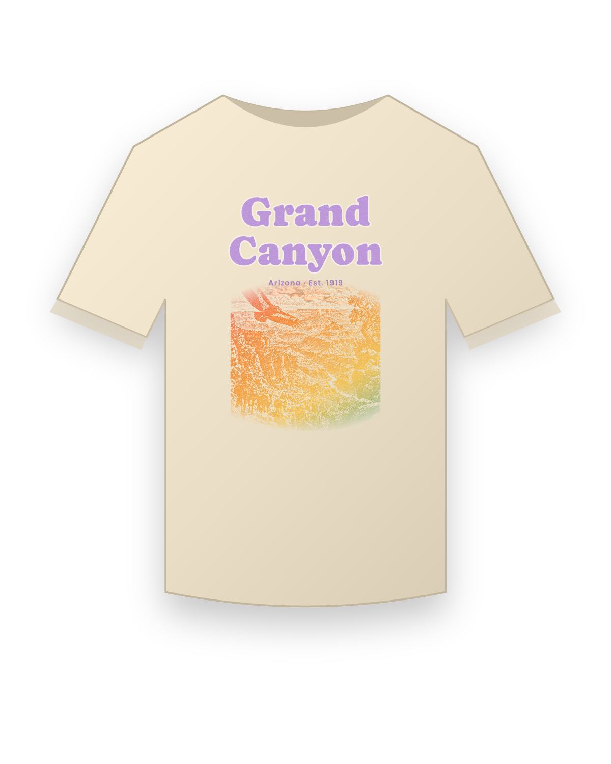 Grand Canyon Bright Angel Mules Classic Tee in Natural