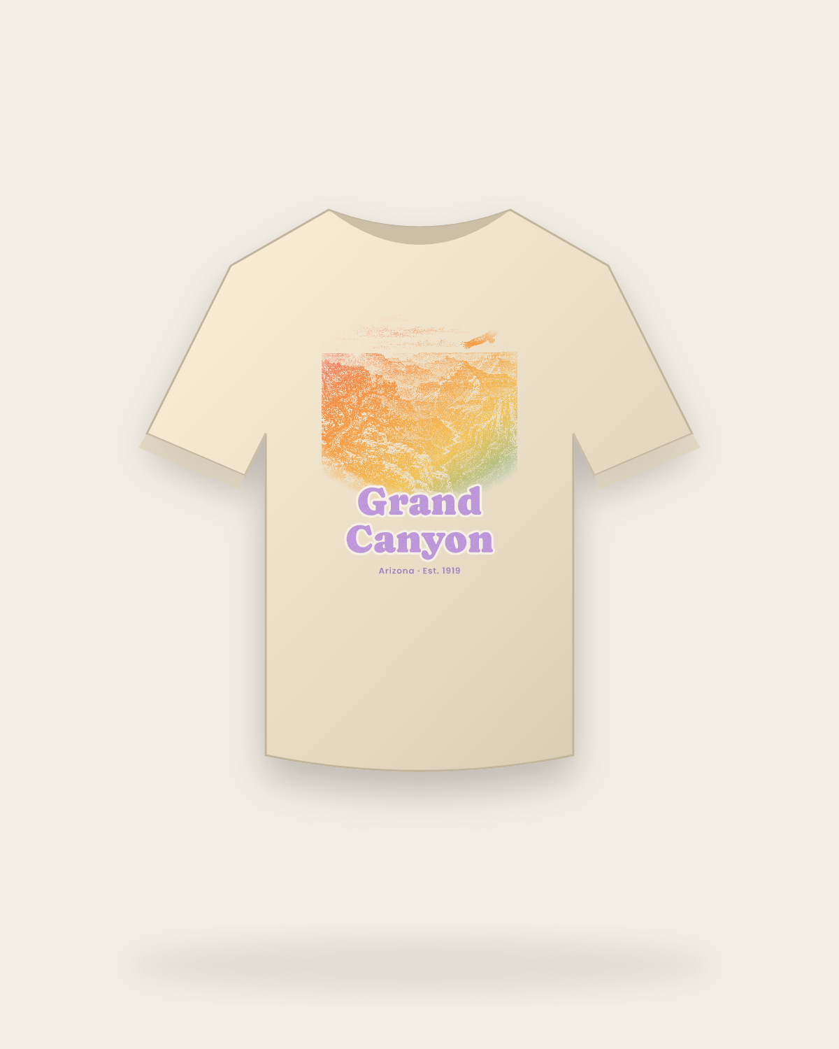 Grand Canyon South Rim Sunrise Classic Tee in Natural