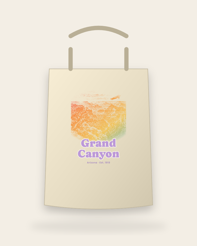 Grand Canyon South Rim Sunrise Canvas Tote