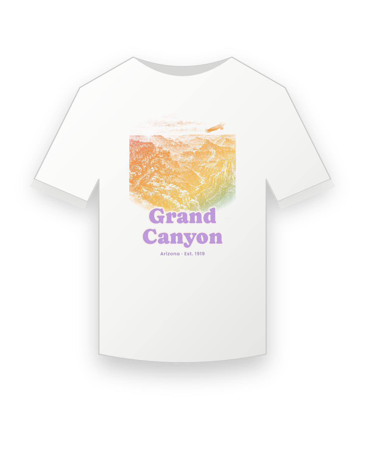 Grand Canyon South Rim Sunrise Youth Tee in White