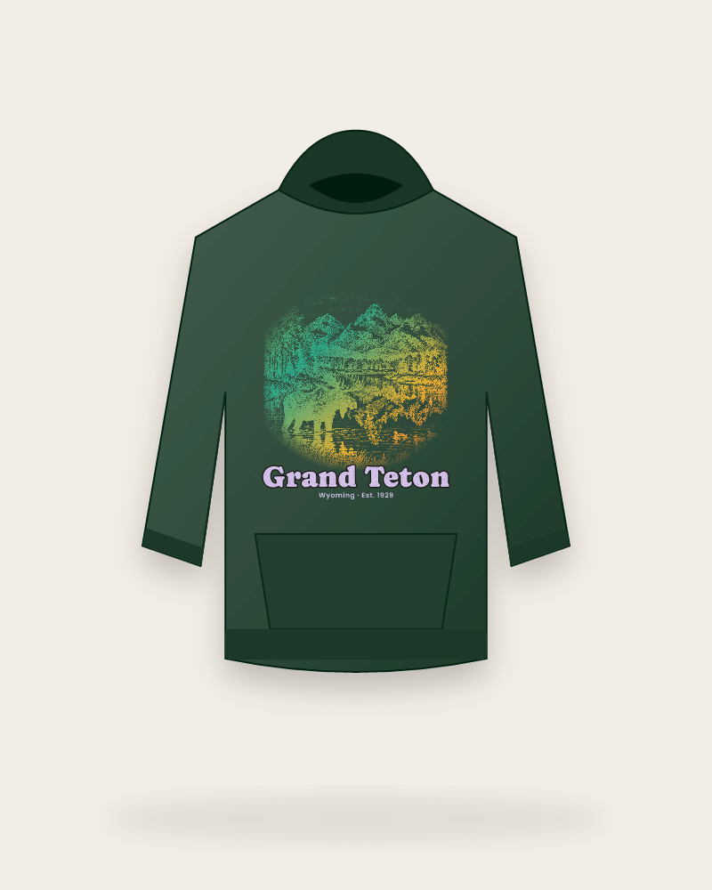 Grand Teton Oxbow Bend Moose Hooded Sweatshirt