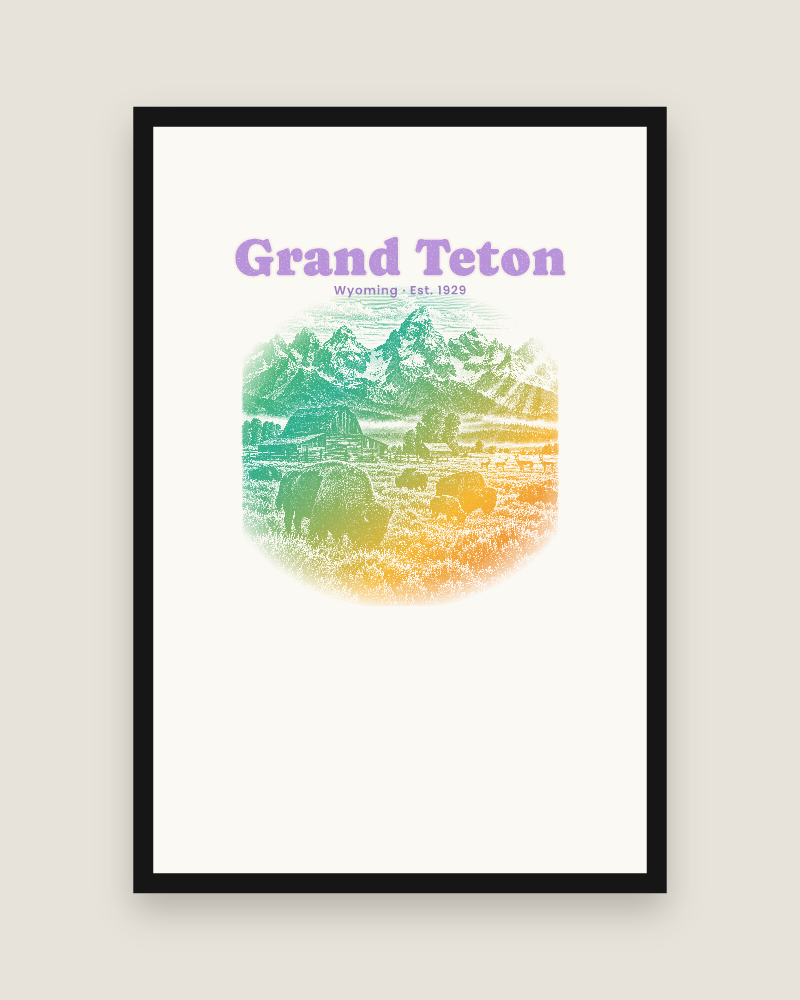 Grand Teton Mormon Row Barns Matte Poster