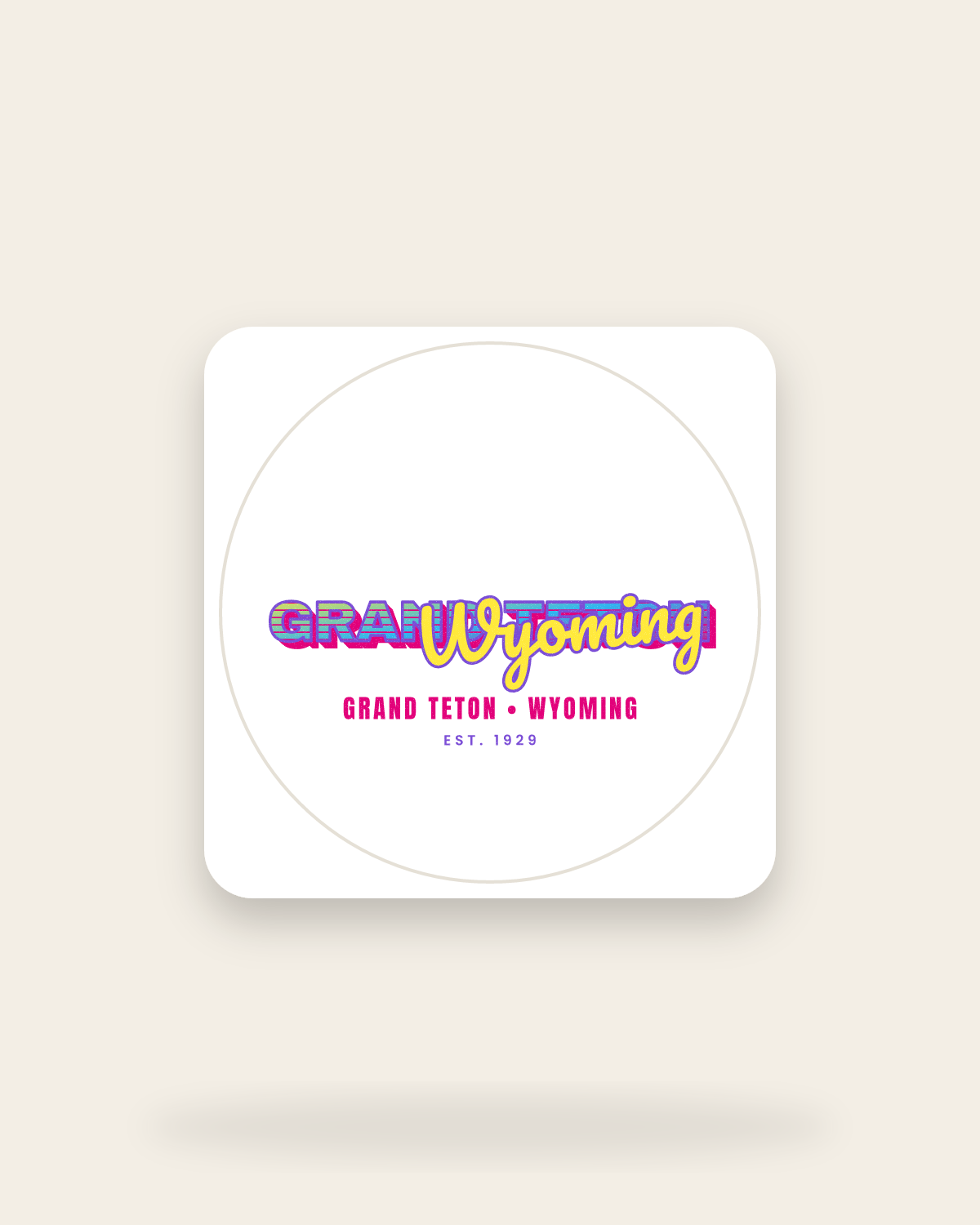 Grand Teton Music TV Kiss-Cut Sticker in White