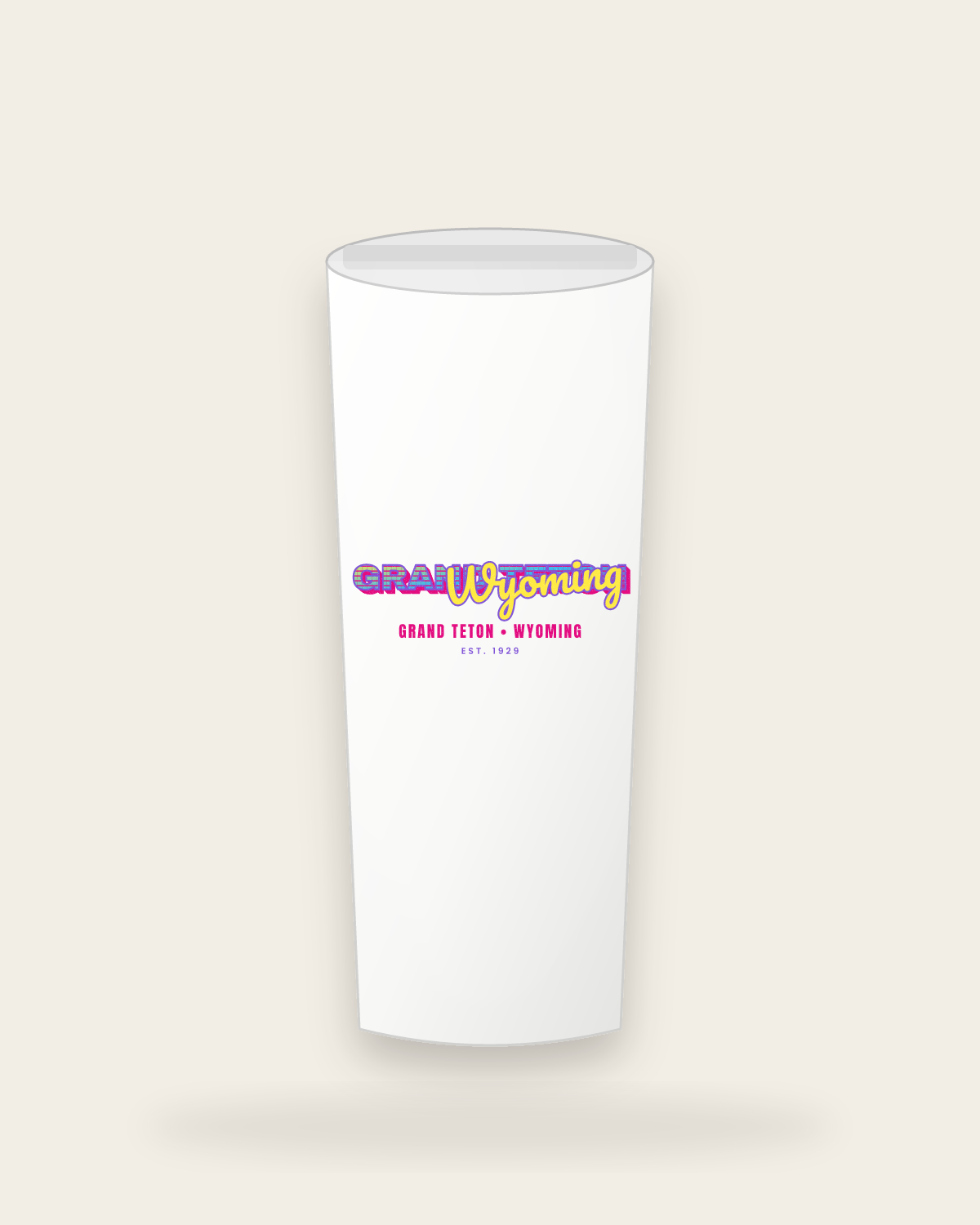 Grand Teton Music TV Insulated Tumbler 20oz in White