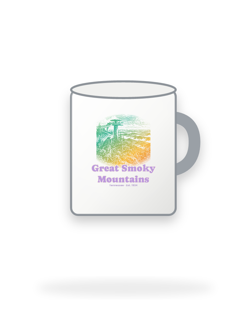 Great Smoky Mountains Clingmans Dome Enamel Camp Mug
