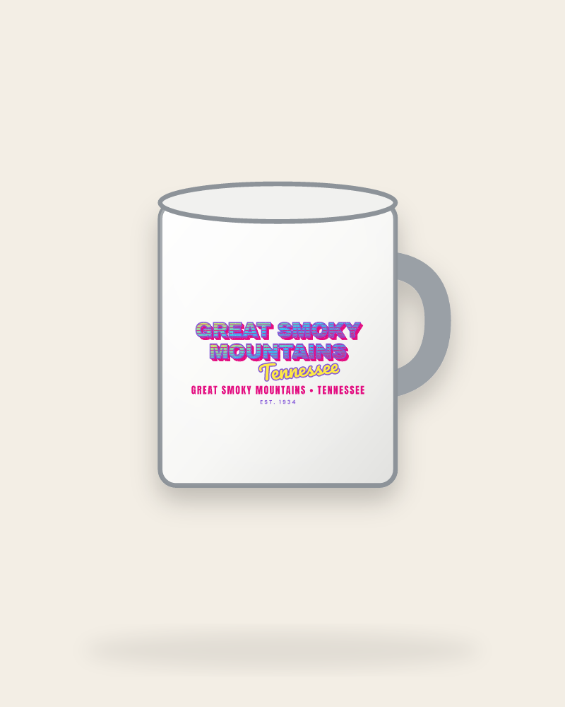 Great Smoky Mountains Music TV Enamel Camp Mug