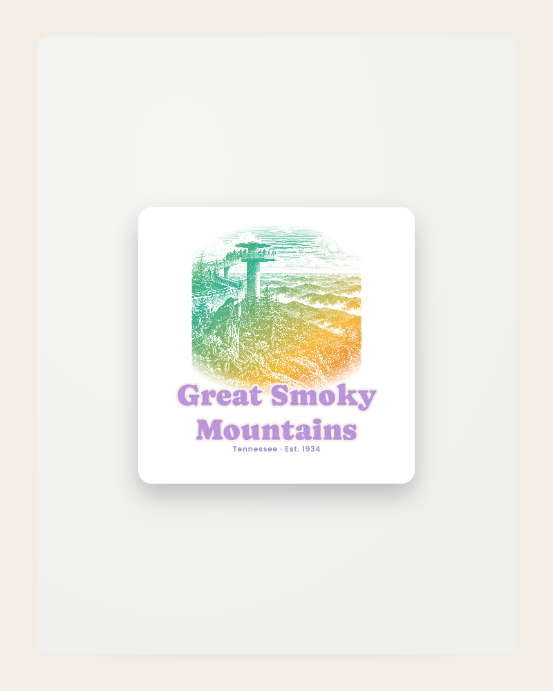 Great Smoky Mountains Clingmans Dome Fridge Magnet