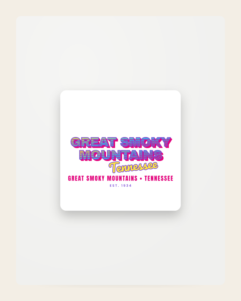Great Smoky Mountains Music TV Fridge Magnet