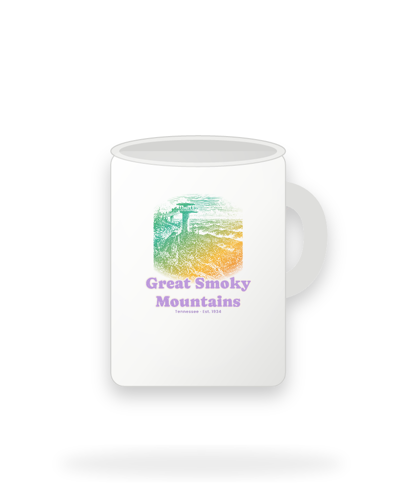 Great Smoky Mountains Clingmans Dome Ceramic Mug 15oz
