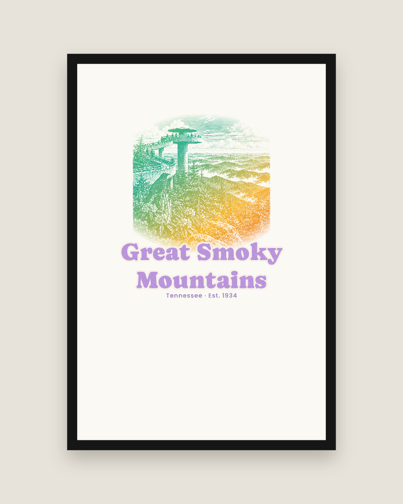 Great Smoky Mountains Clingmans Dome Matte Poster