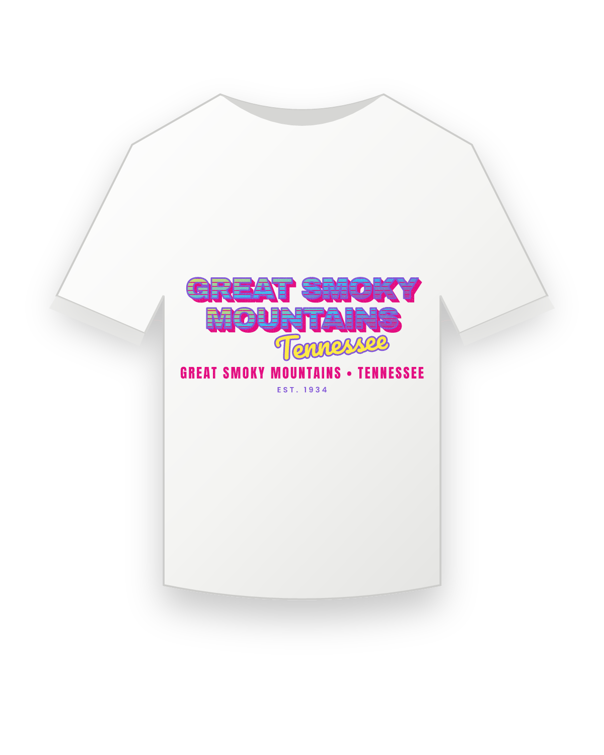 Great Smoky Mountains Music TV Youth Tee in White