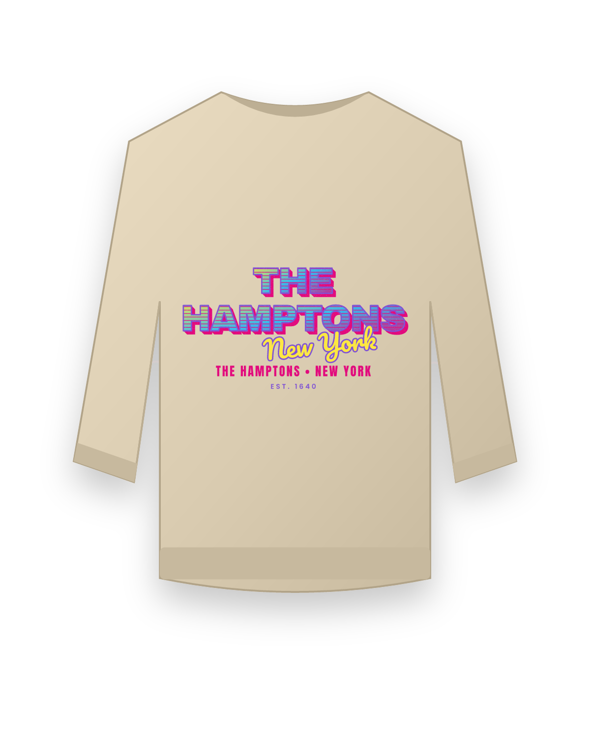 The Hamptons Music TV Crewneck Sweatshirt in Sand