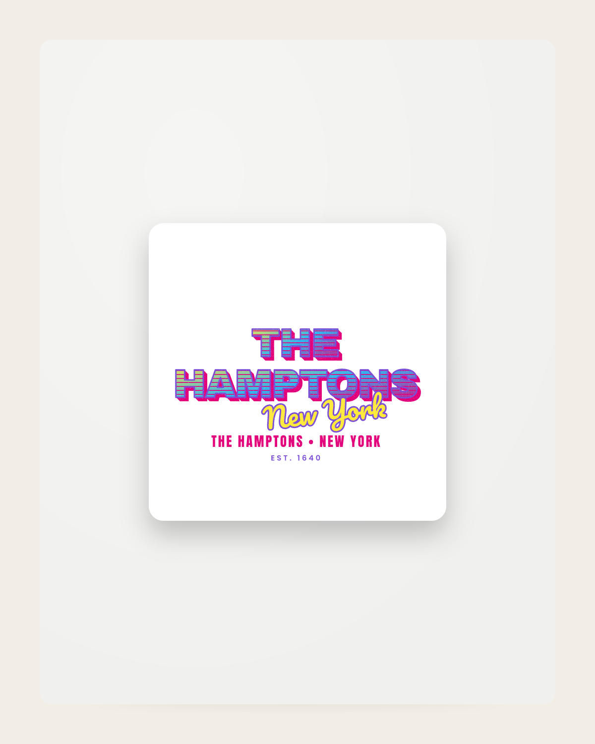 The Hamptons Music TV Fridge Magnet in White