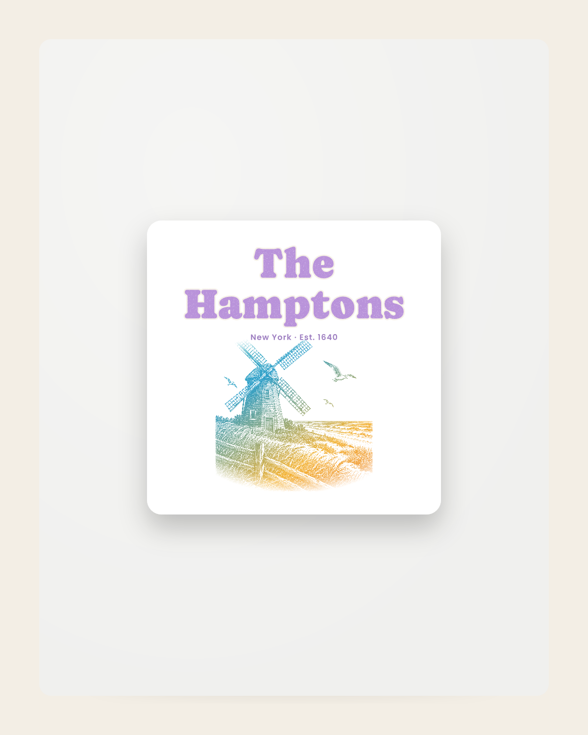 The Hamptons Windmill Fridge Magnet in White