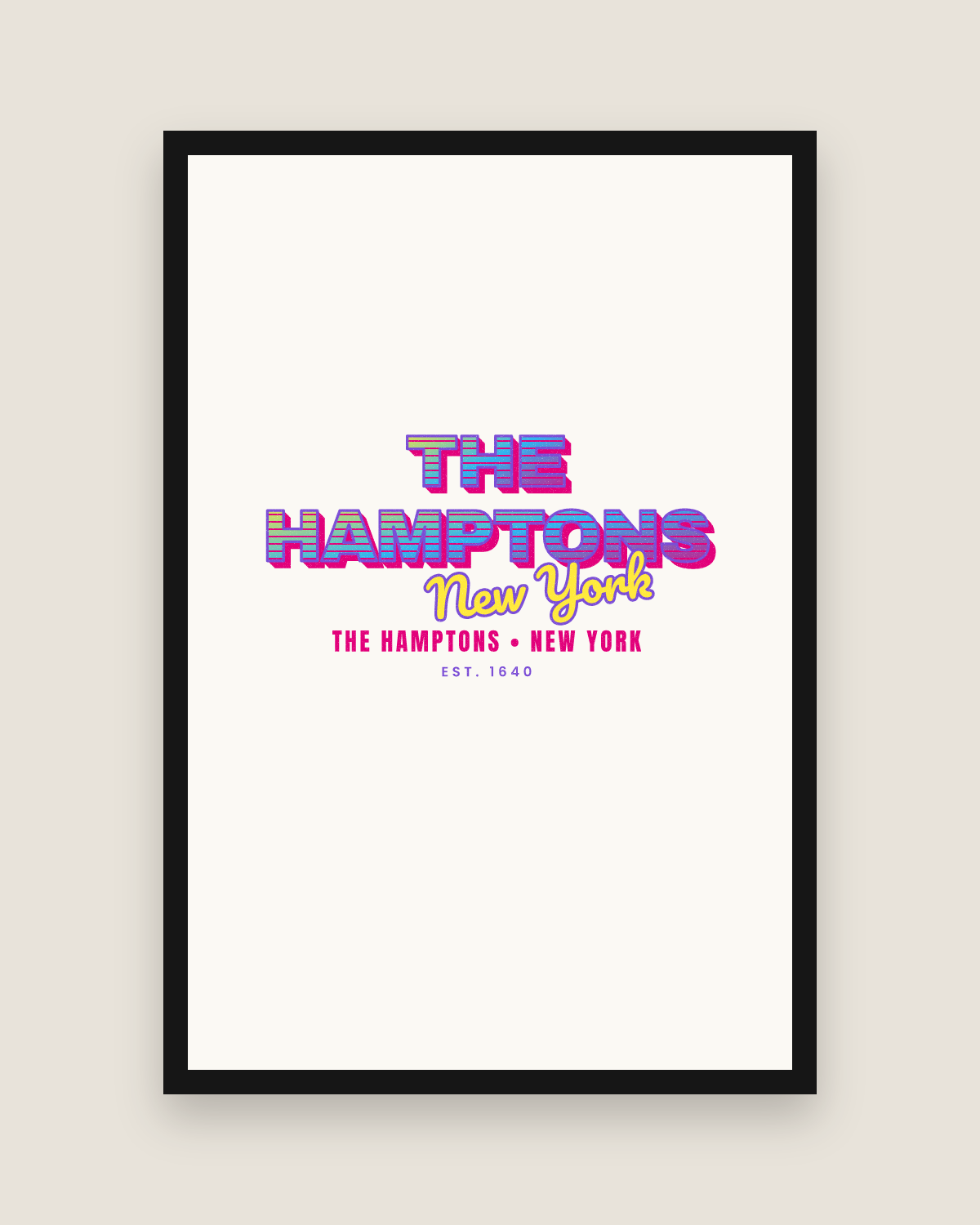 The Hamptons Music TV Matte Poster in White