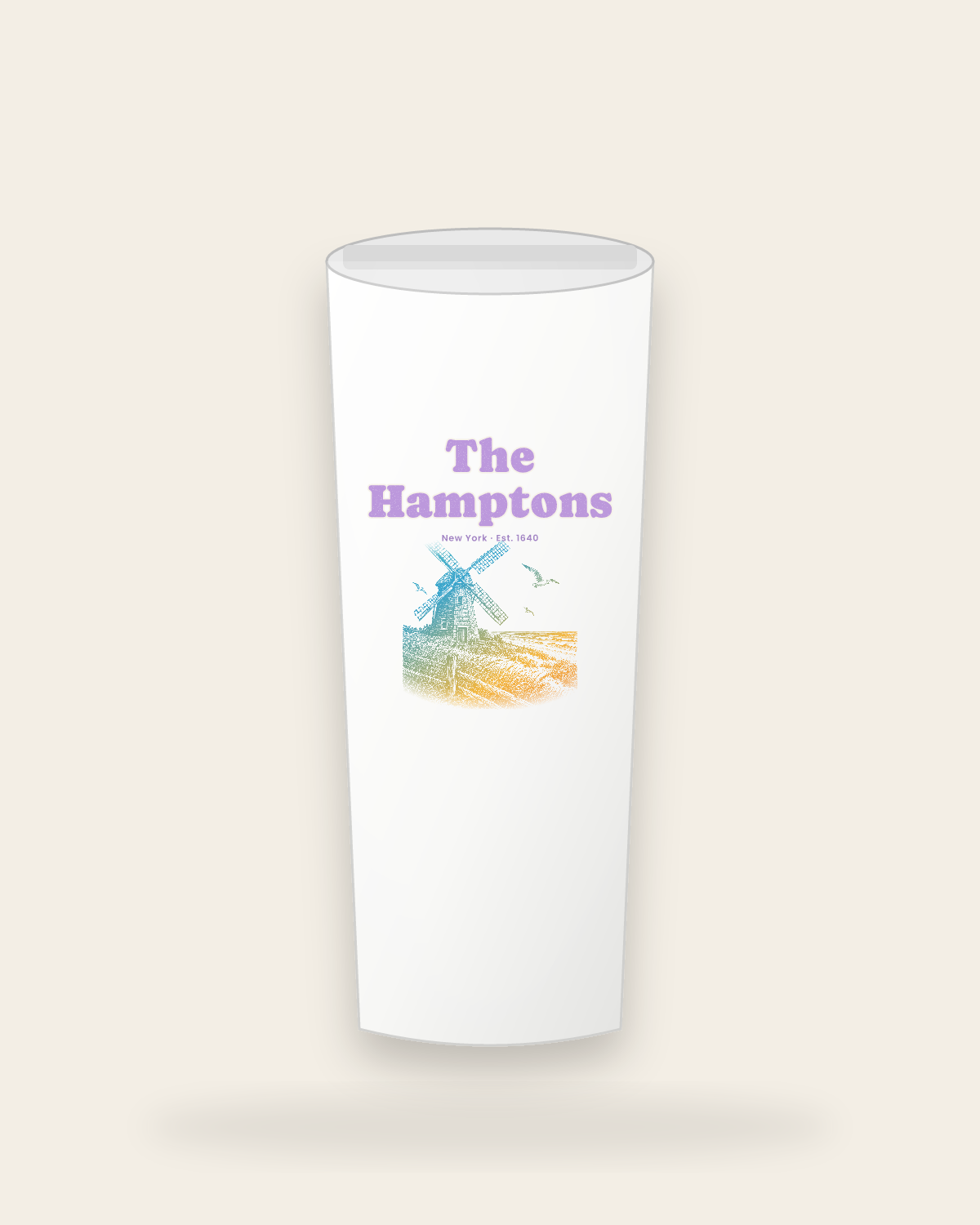 The Hamptons Windmill Insulated Tumbler 20oz in White