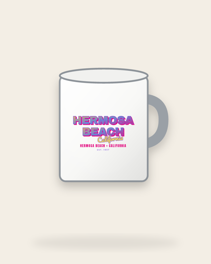Hermosa Beach Music TV Enamel Camp Mug