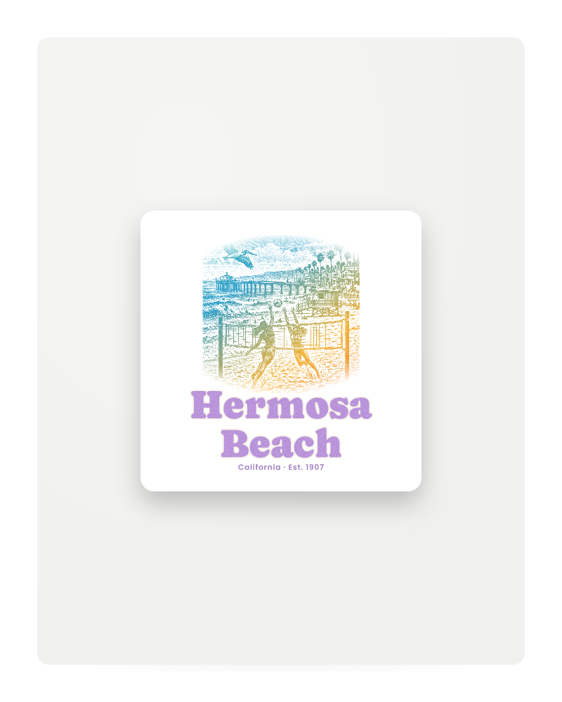 Hermosa Beach Beach Volleyball Fridge Magnet
