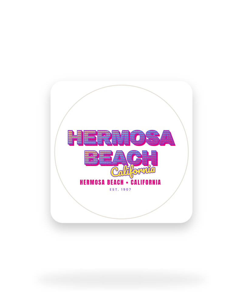 Hermosa Beach Music TV Kiss-Cut Sticker