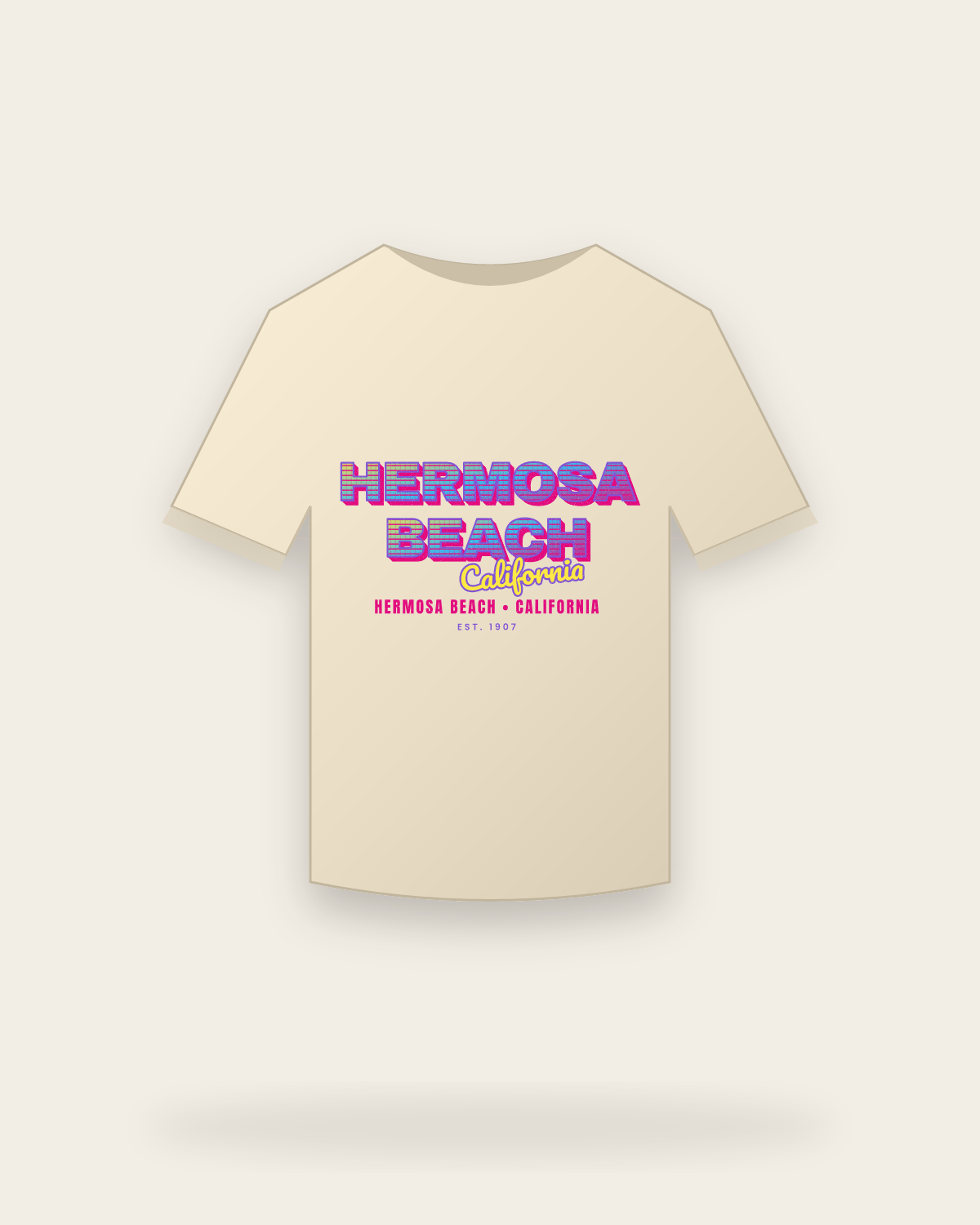 Hermosa Beach Music TV Classic Tee in Natural