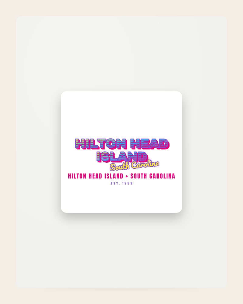 Hilton Head Island Music TV Fridge Magnet