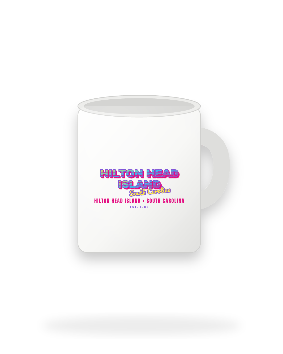 Hilton Head Island Music TV Ceramic Mug 11oz in White