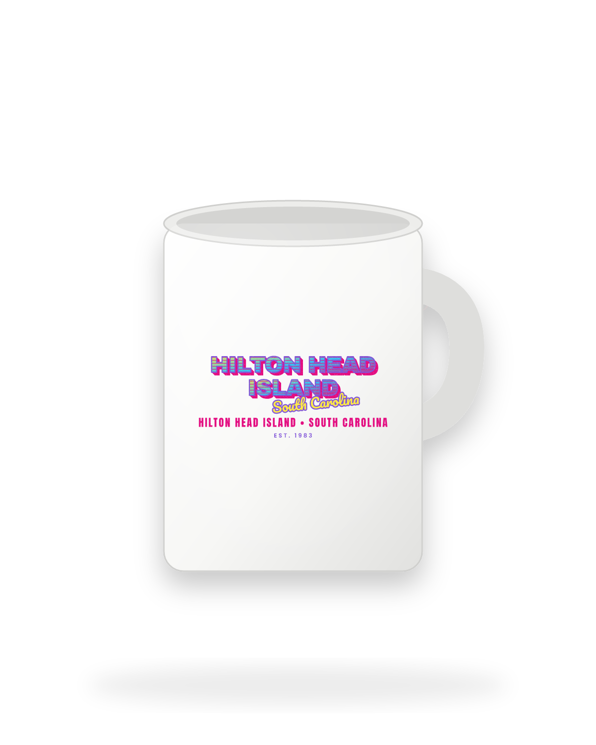 Hilton Head Island Music TV Ceramic Mug 15oz in White