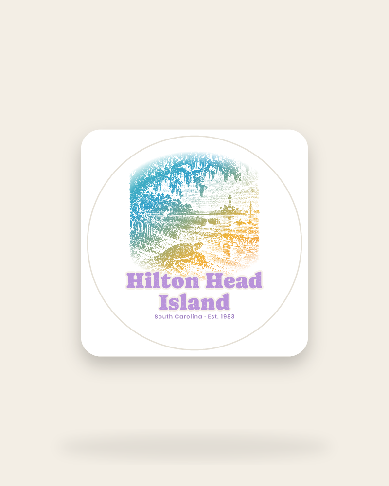 Hilton Head Island Loggerhead Dawn Kiss-Cut Sticker