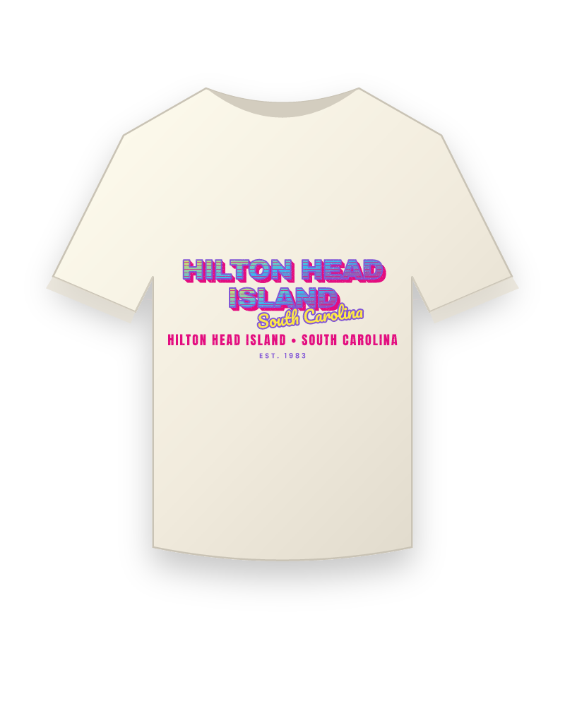 Hilton Head Island Music TV Vintage Wash Tee