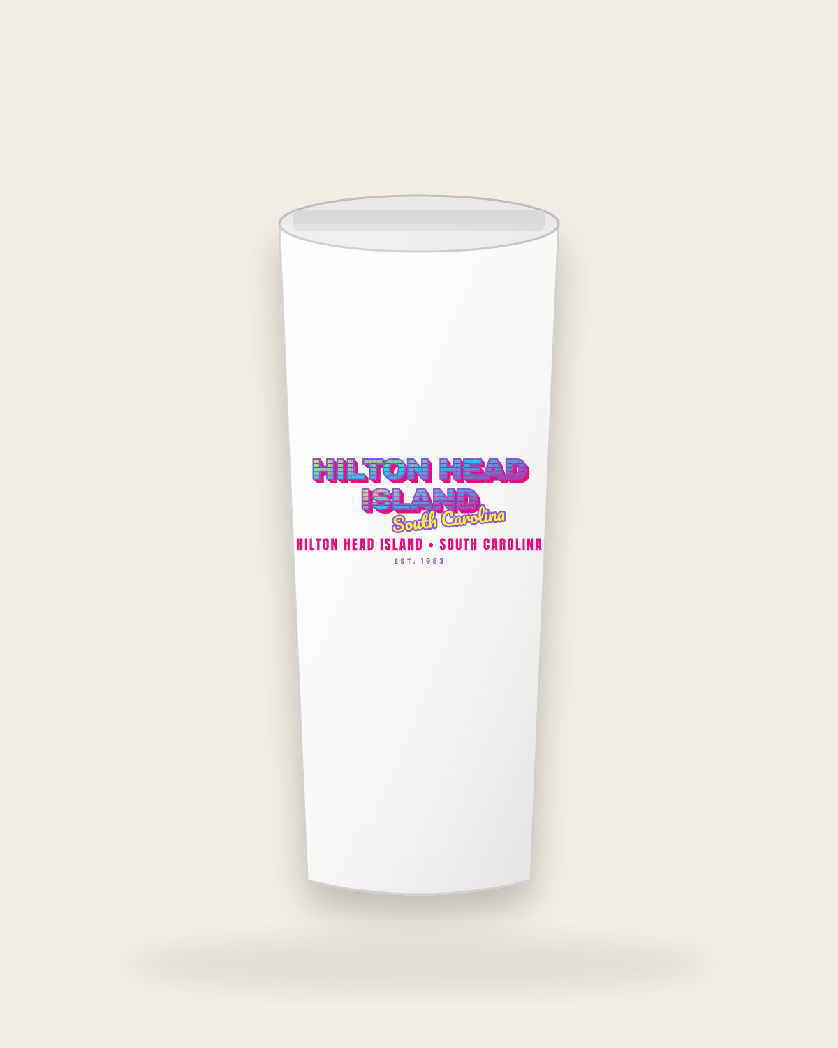 Hilton Head Island Music TV Insulated Tumbler 20oz in White