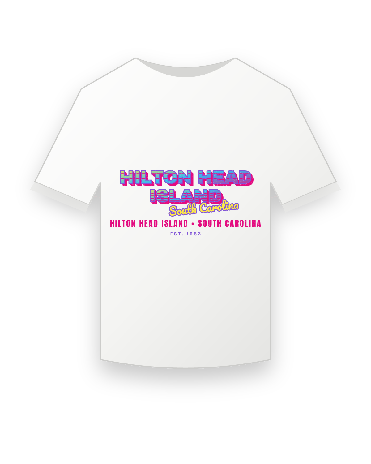 Hilton Head Island Music TV Youth Tee in White