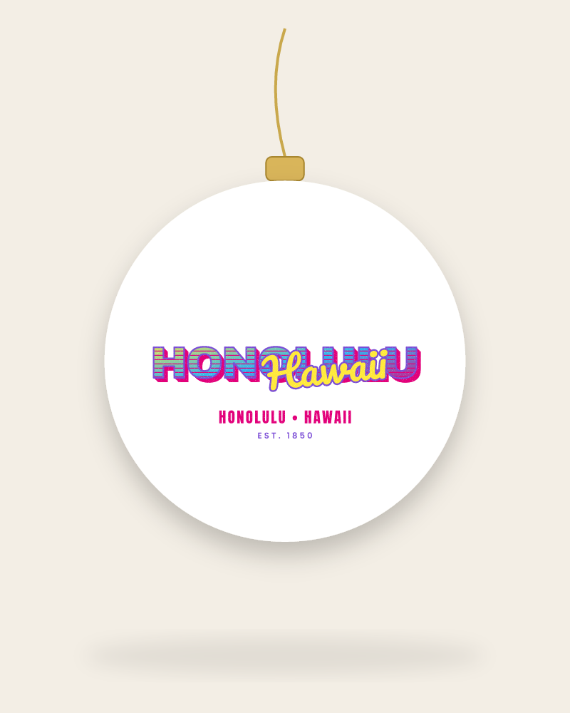 Honolulu Music TV Ceramic Ornament