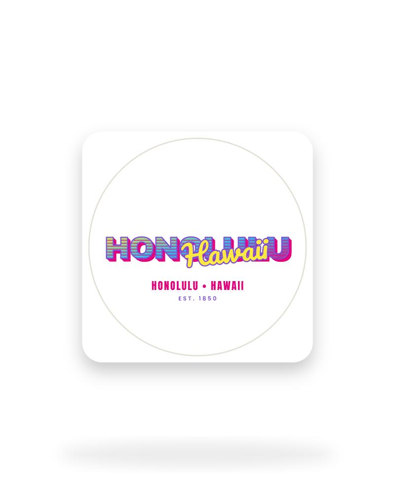 Honolulu Music TV Kiss-Cut Sticker
